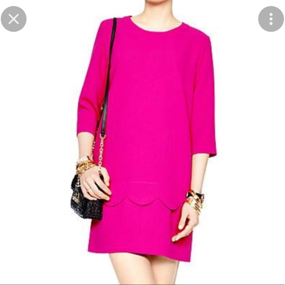 NWT Kate spade pink scalloped dress